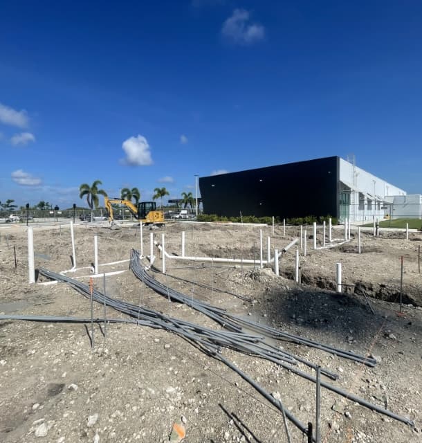 digital image of completed casino parking lot and building