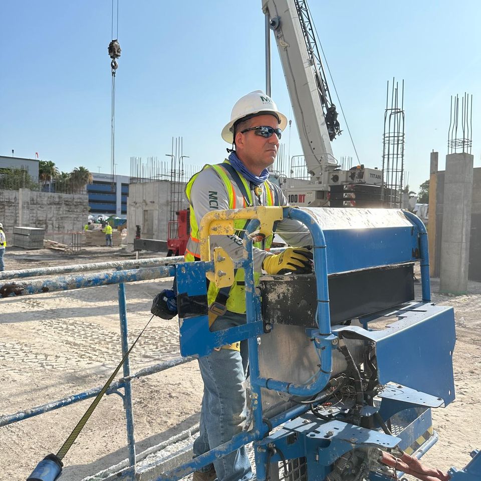 man operating a heavy machine